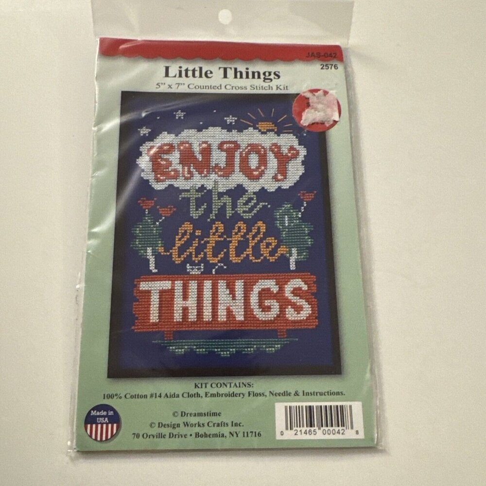 Design Works Counted Cross Stitch Kit 5"X7" Little Things K3